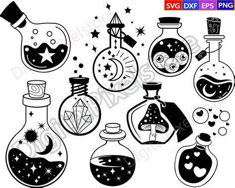 Add Whimsy to Your Halloween Decor with Cute Witch Jar SVGs